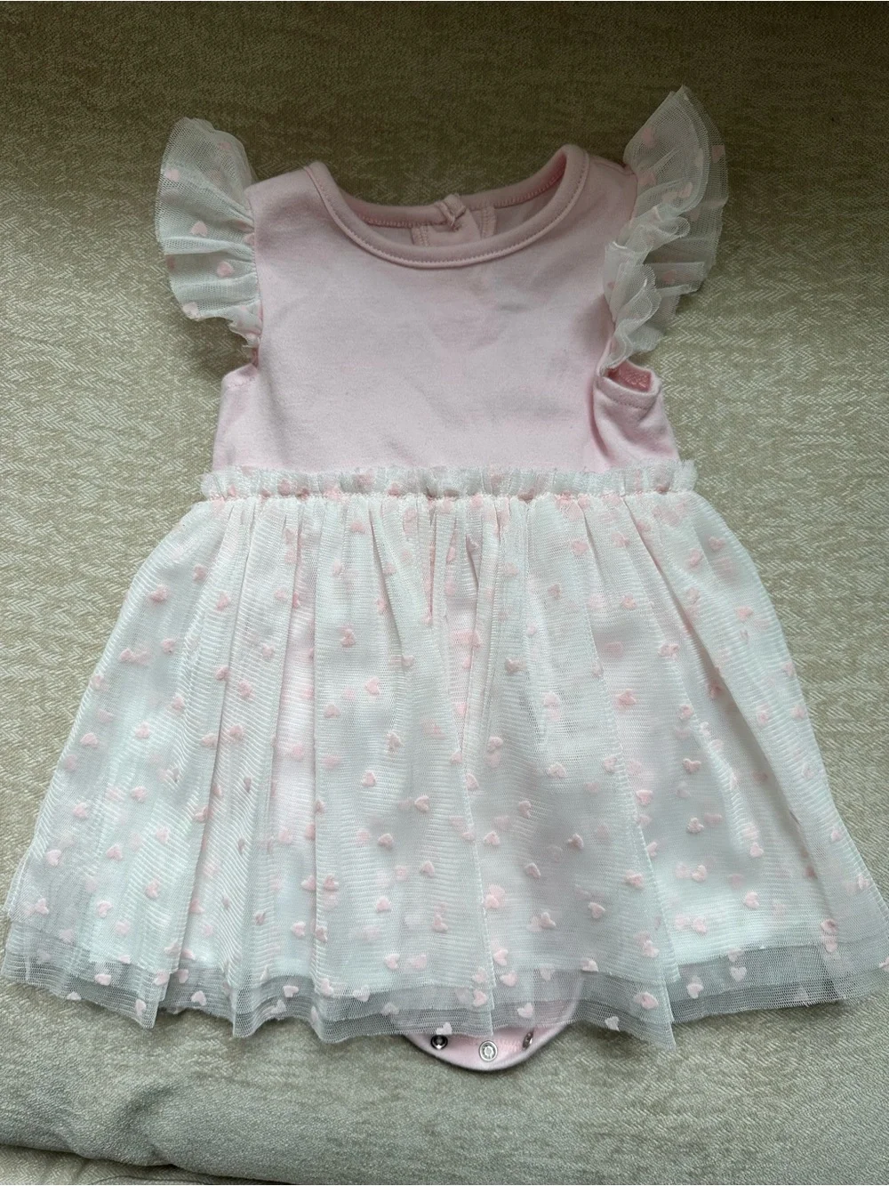 Pink Baby Dress & Quilted Cardigan Set